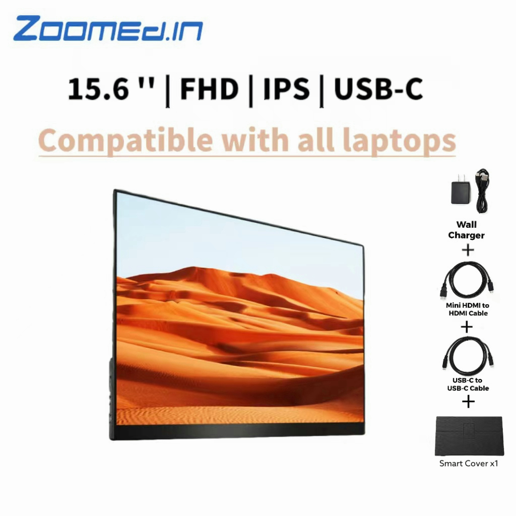 15.6-inch 1080P Ultra-Slim USB-C & Mini-HDMI Portable Monitor